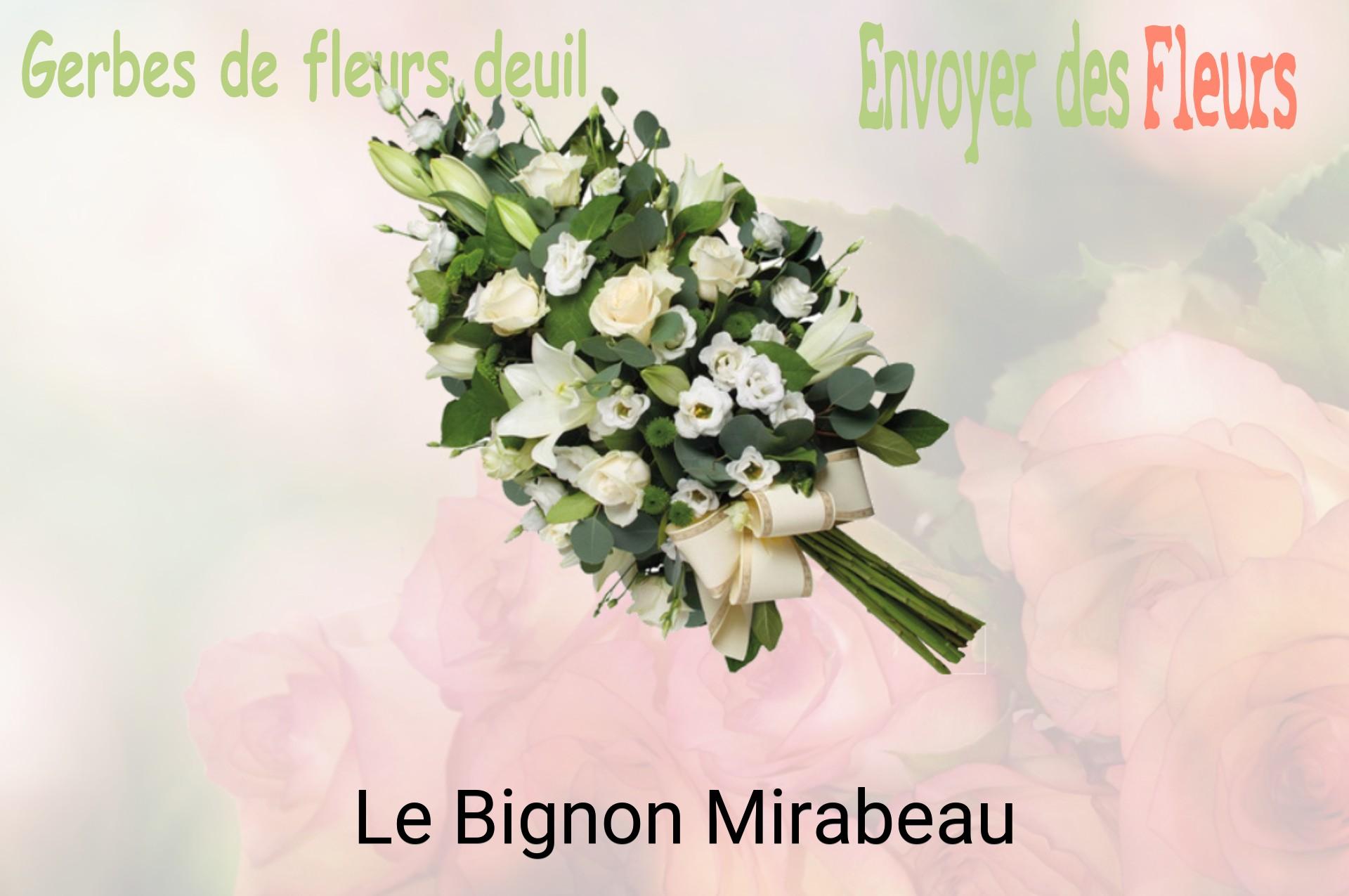 Gerbe de fleurs de deuil livrée à Le Bignon-Mirabeau